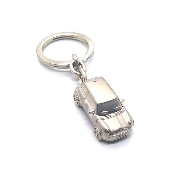 Authentic Mini Cooper Keychain Fob OEM in Nickel-Rare-New without box - Picture 2 of 5